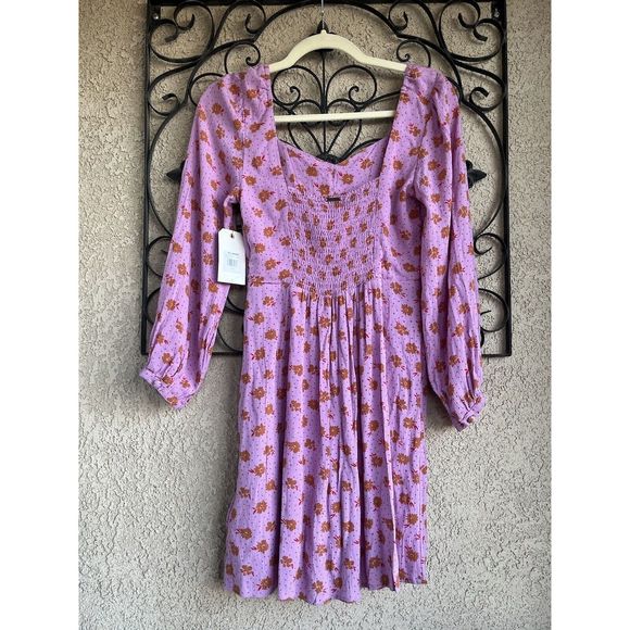 Billabong Heartland Long sleeve Mini Dress - Size XS - Multicolored - Picture 5 of 10